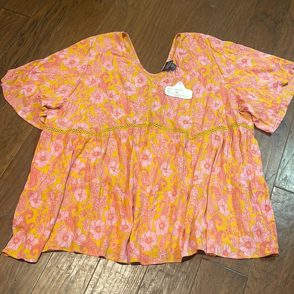 NWT Angie plus size 4X Boho Flowy top